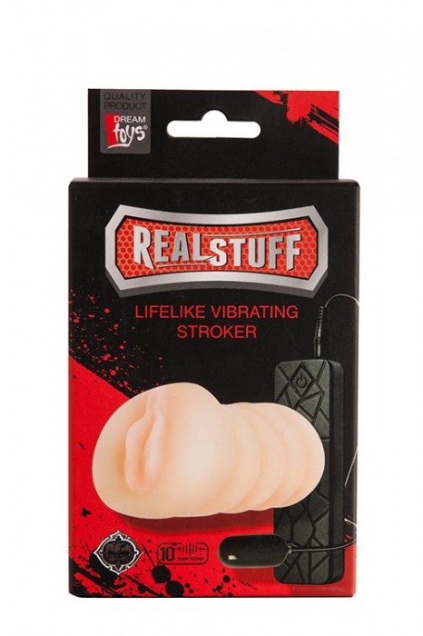 Мастурбатор-вагина REALSTUFF VIBRATING MASTURBATOR PUSSY с 10 режимами вибрации и проводным пультом - Dream Toys - в Москве купить с доставкой