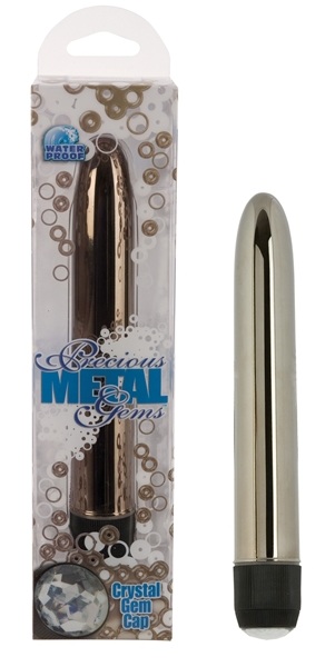 Стальной водонепроницаемый вибратор PRECIOUS METAL GEMS - California Exotic Novelties