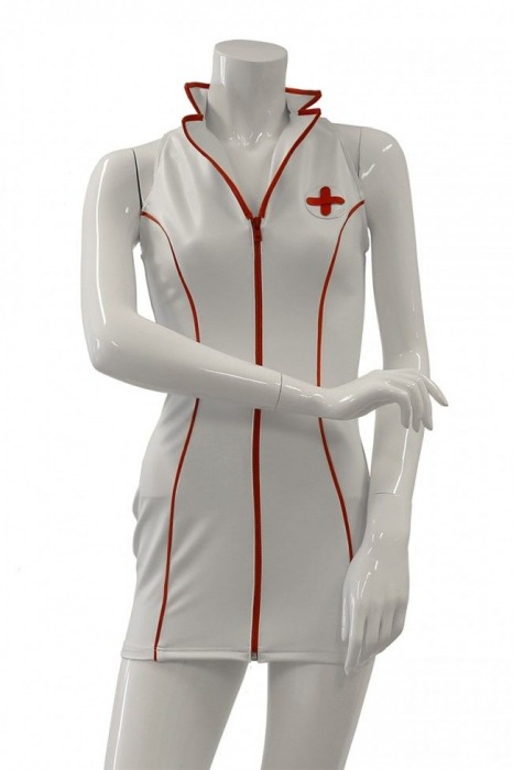 Платье медсестры с воротником-стойкой Datex Nurse Dress - Blush Novelties купить с доставкой