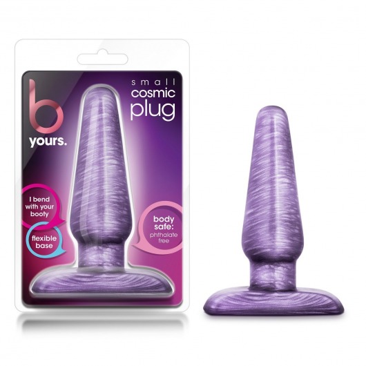 Фиолетовая анальная пробка B Yours Small Cosmic Plug - 10,1 см. - Blush Novelties