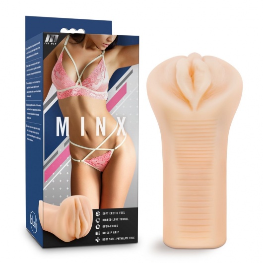 Телесный мастурбатор-вагина M for Men Minx - Blush Novelties - в Москве купить с доставкой