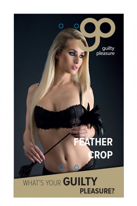 Двусторонний стек Feather Crop - 52 см. - Blush Novelties - купить с доставкой в Москве