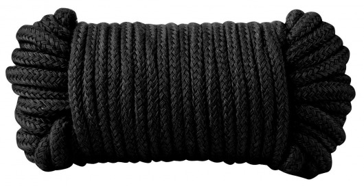 Чёрная хлопковая верёвка Bondage Rope 33 Feet - 10 м. - Blush Novelties - купить с доставкой в Москве