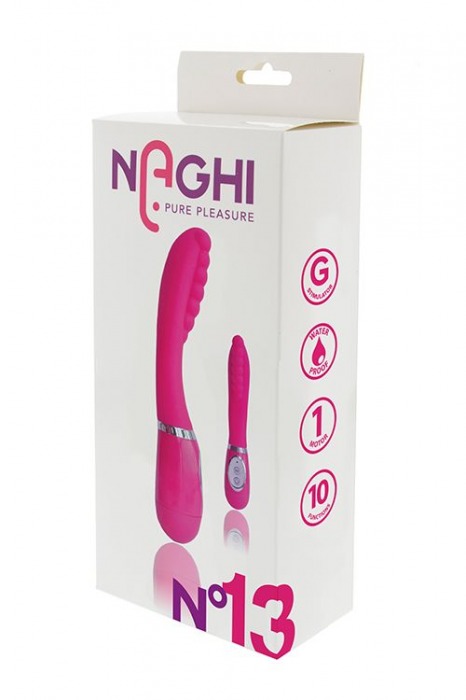 Розовый вибратор для G-стимуляции NAGHI NO.13 - 20 см. - Tonga