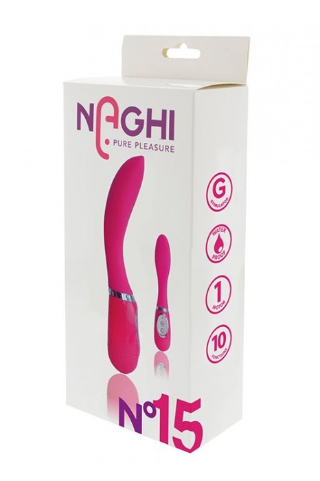 Розовый вибратор для G-стимуляции NAGHI NO.15 - 20 см. - Tonga