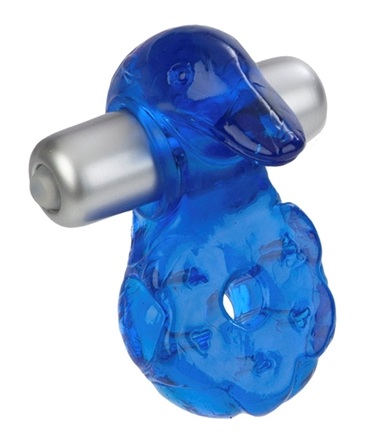 Синее эрекционное кольцо с утенком Micro Vibe Arouser Power Duckie - California Exotic Novelties - в Москве купить с доставкой