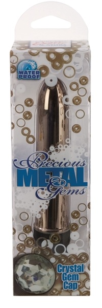 Стальной вибратор с кристаллом PRECIOUS GEMS - California Exotic Novelties