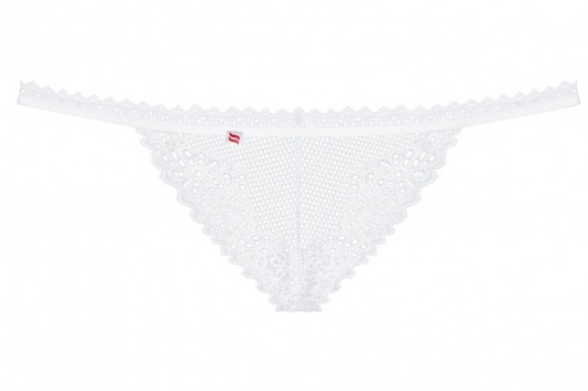 Трусики-стринги Alabastra в сетку - Obsessive купить с доставкой