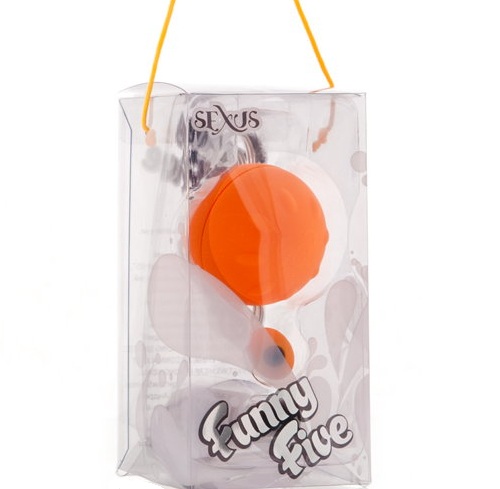 Оранжевый виброшарик с выносным пультом-кнопкой - Sexus