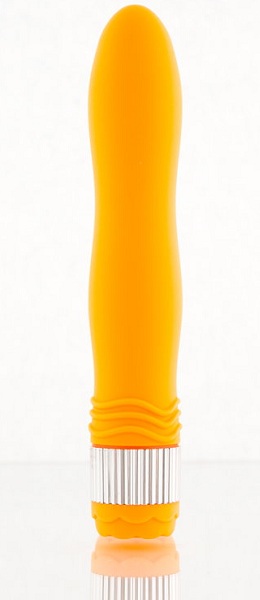 Оранжевый водонепроницаемый вибратор - 21,5 см. - Sexus