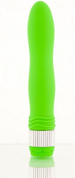 Зеленый водонепроницаемый вибратор - 21,5 см. - Sexus