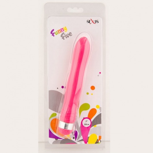 Розовый водонепроницаемый вибратор - 18 см. - Sexus
