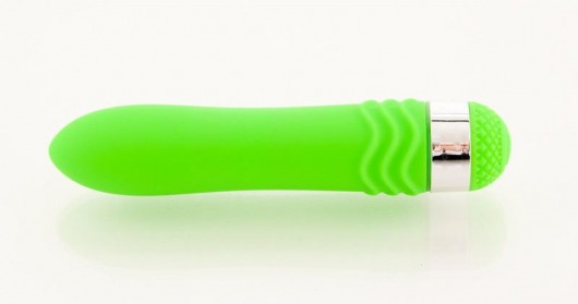 Зеленый водонепроницаемый вибратор - 14 см. - Sexus
