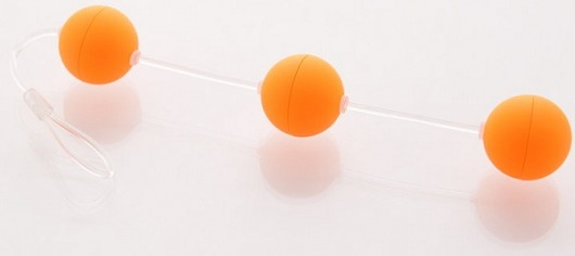 Анальная цепочка из 3 оранжевых шариков - Sexus