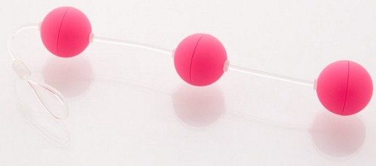 Анальная цепочка из 3 розовых шариков - Sexus