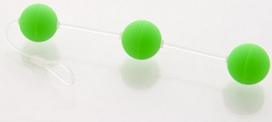 Анальная цепочка из 3 зеленых шариков - Sexus