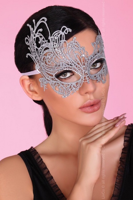 Серебристая ажурная маска Mask Silver - Livia Corsetti купить с доставкой