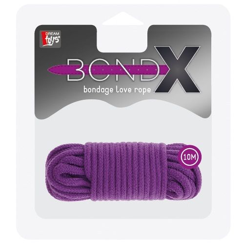 Фиолетовая хлопковая веревка BONDX LOVE ROPE 10M PURPLE - 10 м. - Dream Toys - купить с доставкой в Москве