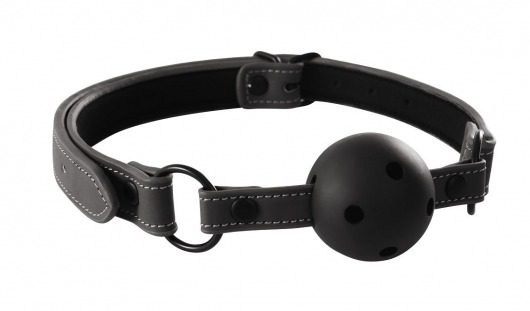 Чёрный кляп-шар с отверстиями для воздуха Renegade Bondage Ball Gag - NS Novelties - купить с доставкой в Москве