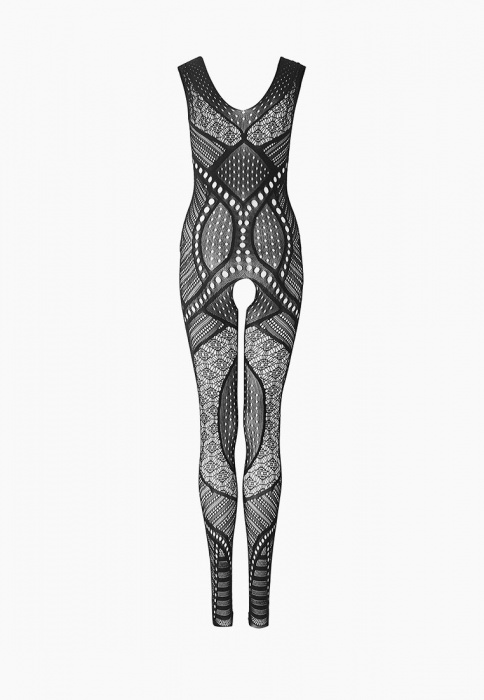 Чёрный комбинезон со сложным геометрическим узором - Le Frivole купить с доставкой