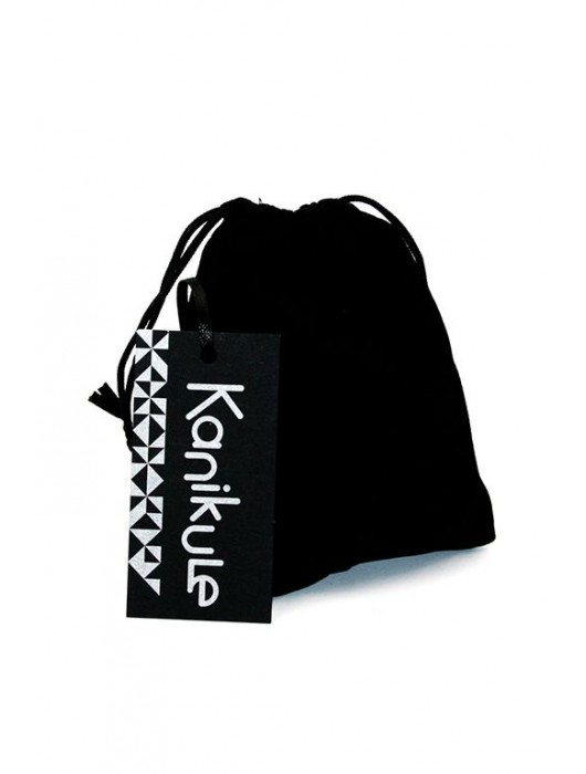 Чёрная силиконовая анальная пробка с изумрудным кристаллом - 7 см. - Kanikule - купить с доставкой в Москве