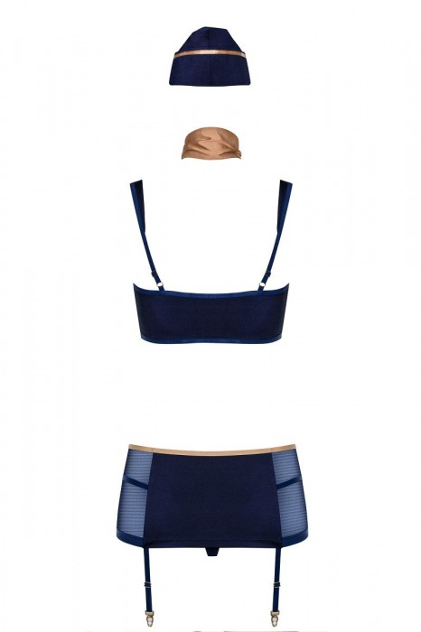 Костюм соблазнительной стюардессы из 5 предметов - Obsessive купить с доставкой