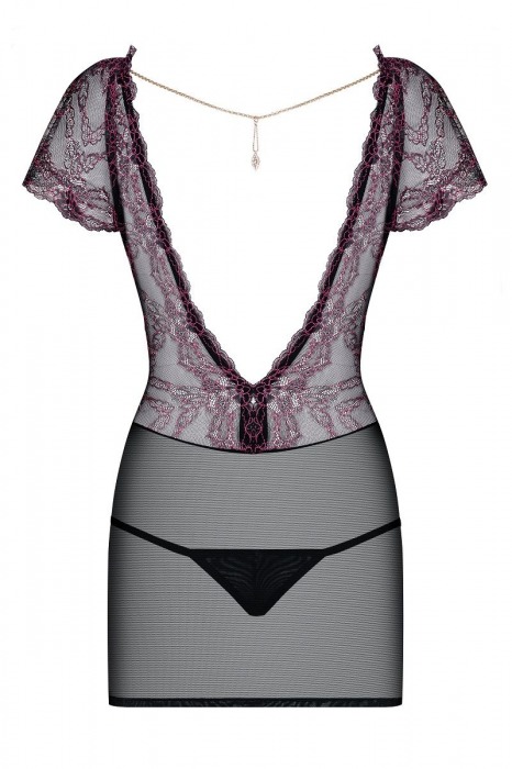 Обворожительная сорочка Sedusia с кружевными рукавчиками - Obsessive купить с доставкой