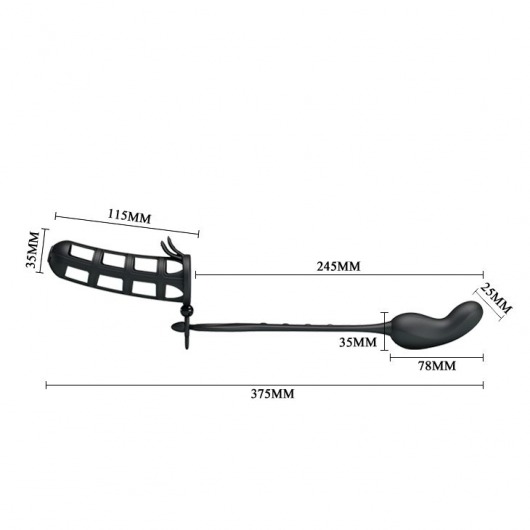 Насадка со съемным вибростимулятором простаты Hercules Penis Sneath - Baile - в Москве купить с доставкой