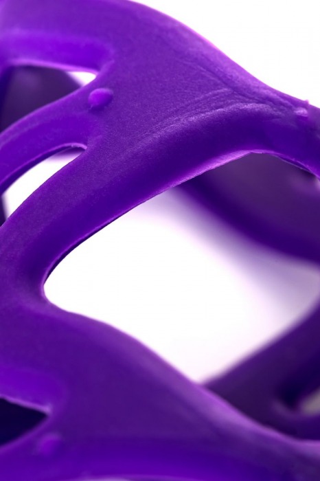 Фиолетовая насадка-сетка на пенис - 7,5 см. - A-toys - в Москве купить с доставкой