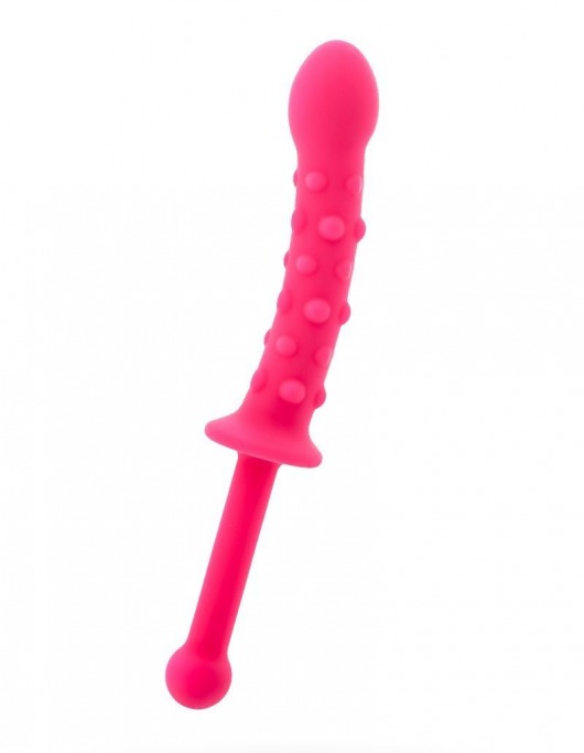 Розовый анальный фаллоимитатор с длинной рукоятью - POPO Pleasure