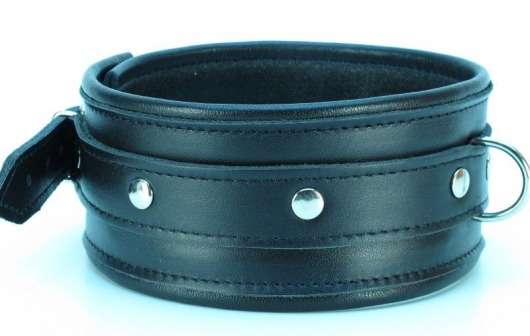 Ошейник из гладкой кожи - БДСМ Арсенал - купить с доставкой в Москве