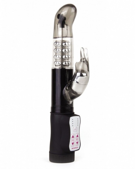 Чёрный перезаряжаемый вибратор Rechargeable Rabbit - 22 см. - Shots Media BV