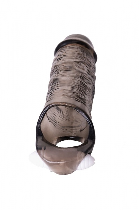 Закрытая дымчатая насадка Toyfa XLover с подхватом - 15,5 см. - ToyFa - в Москве купить с доставкой