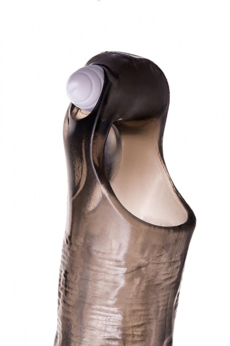 Закрытая дымчатая насадка Toyfa XLover с подхватом - 15,5 см. - ToyFa - в Москве купить с доставкой