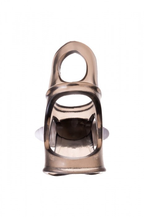 Дымчатая насадка на пенис Toyfa XLover с вибропулей - ToyFa - в Москве купить с доставкой