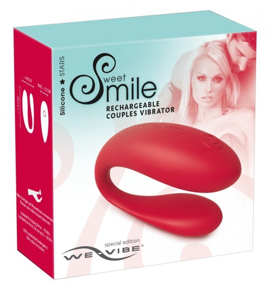 Красный вибратор для пар Sweet Smile We-Vibe - Orion