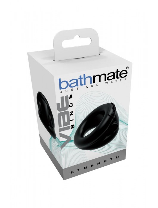 Чёрное эрекционное виброкольцо Strength - Bathmate - в Москве купить с доставкой