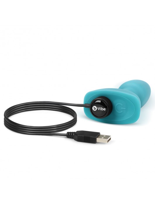 Бирюзовая анальная пробка с римминг-эффектом RIMMING PETITE - 12,4 см. - b-Vibe