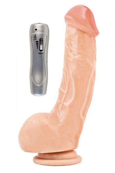 Вибратор RealStick #121 телесный длиной - 19 см. - ToyFa