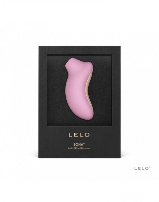 Нежно-розовый клиторальный звуковой массажер Sona - Lelo