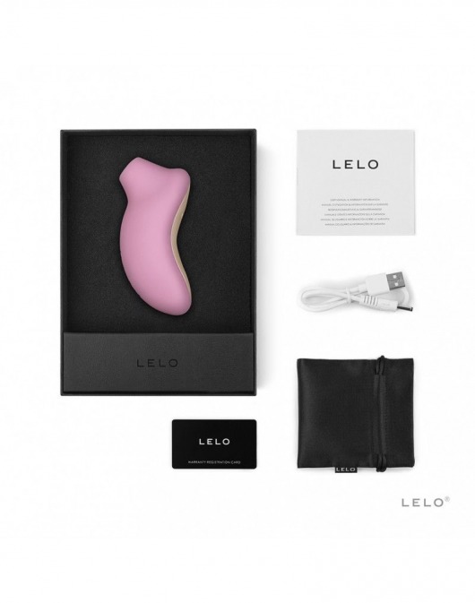 Нежно-розовый клиторальный звуковой массажер Sona - Lelo