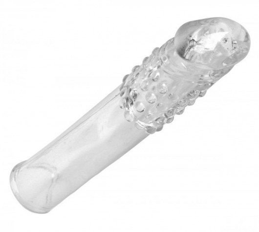Удлиняющая насадкаThick Stick Clear Textured Penis Extender - 17,8 см. - XR Brands - в Москве купить с доставкой