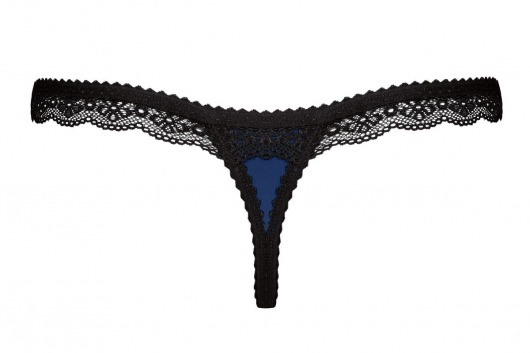 Милые трусики-стринги с кружевной оторочкой и подвеской - Obsessive купить с доставкой
