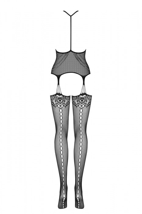 Ажурный комбинезон с интимным доступом и открытой спинкой - Obsessive купить с доставкой