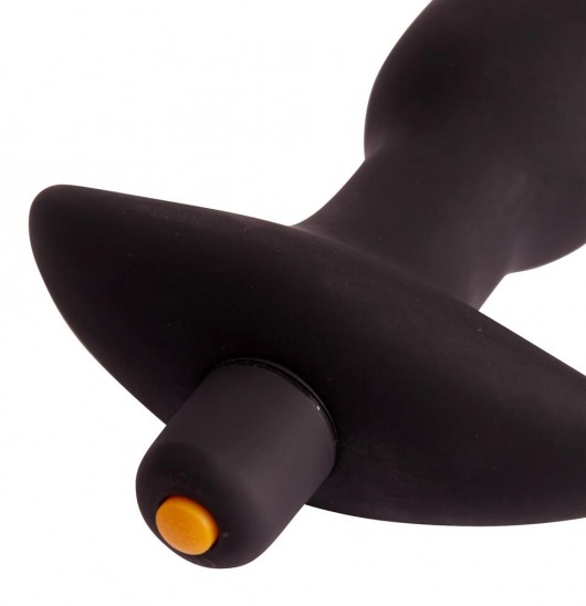 Чёрная анальная пробка с вибрацией Vibrating Butt Plug - 14,5 см. - Pornhub