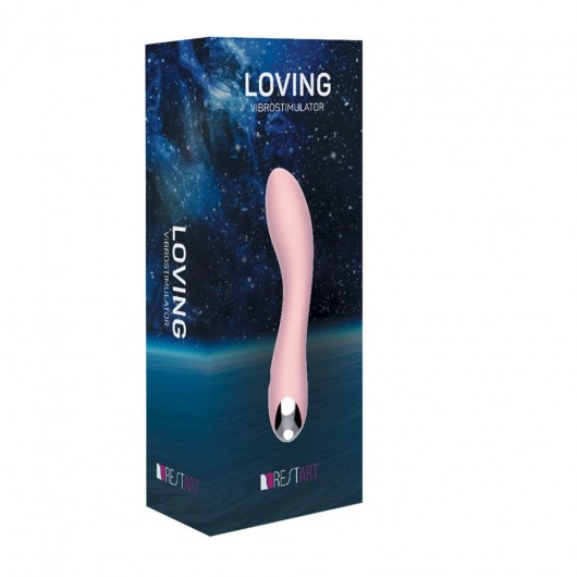 Нежно-розовый вибростимулятор Loving - 18 см. - RestArt