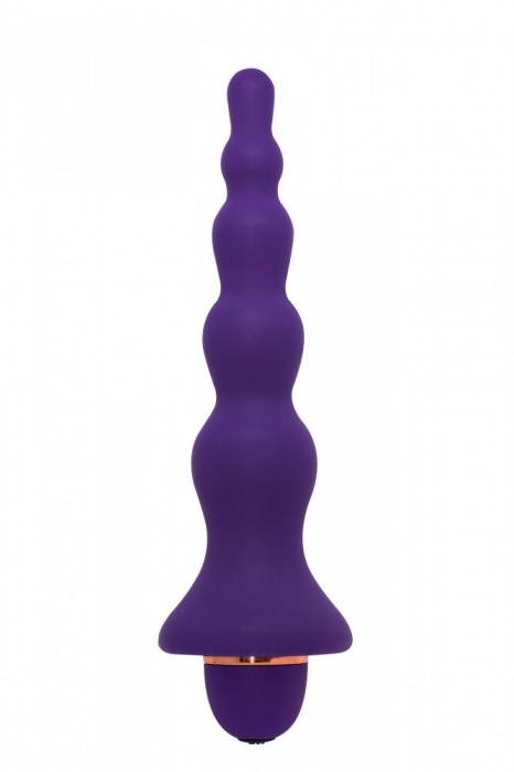 Фиолетовая анальная ёлочка с вибрацией - 20 см. - Lola toys