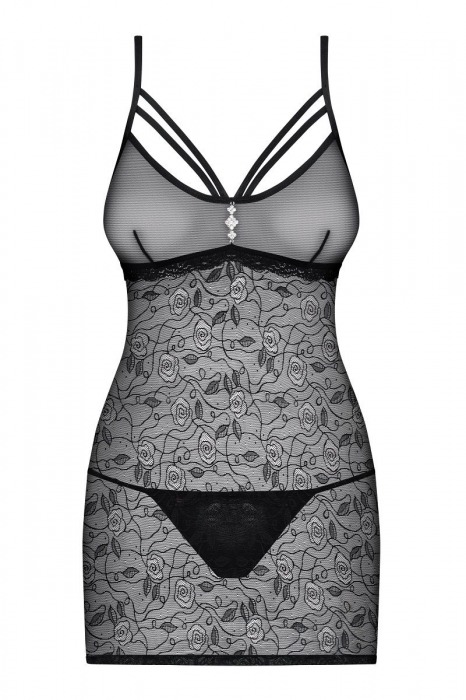 Элегантная полупрозрачная сорочка с приталенным силуэтом - Obsessive купить с доставкой