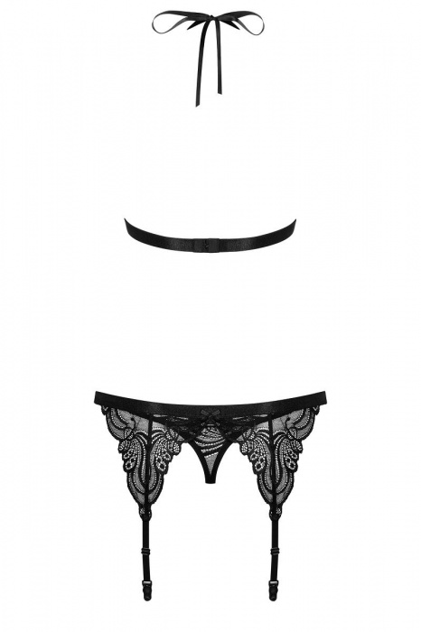 Полупрозрачный ажурный комплект - Obsessive купить с доставкой