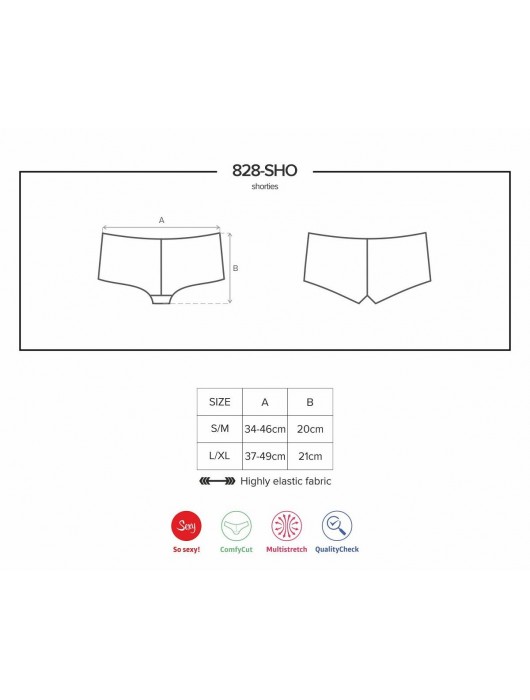 Кружевные трусики-шорты - Obsessive купить с доставкой